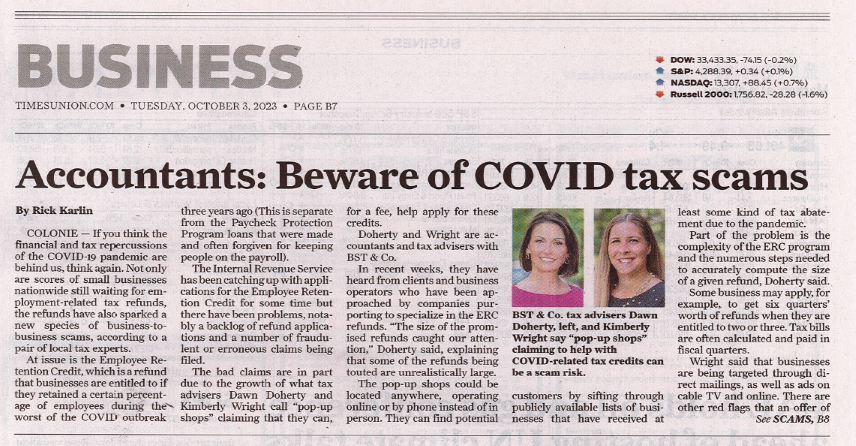 BST Tax Partners in the Times Union